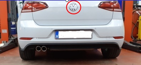 Opvulen achterbadge VW 