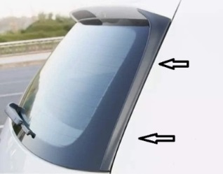 vertikale spoiler achterruit